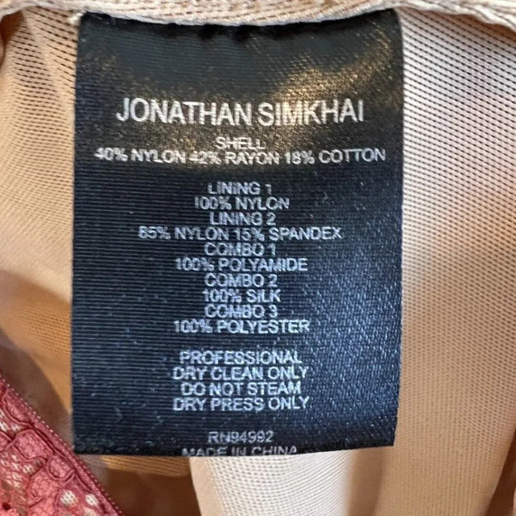 Jonathan Simkhai Burnt Red Lace Illusion Cocktail Dress $695 - Picture 12 of 13